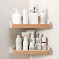 Metal & Wooden Corner Shelf